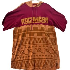 Rocawear 100% Cotton Aztec‎ Print Hoodie T-Shirt Short Sleeve Casual Top Men 3XB